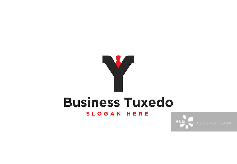 燕尾服标志灵感设计，白色背景图片素材