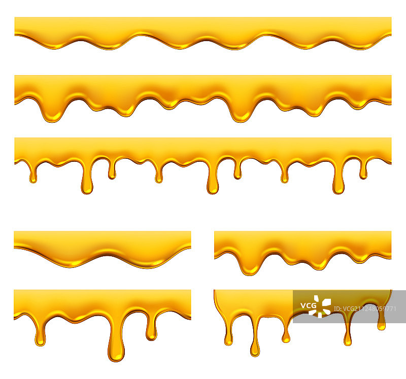 蜂蜜滴落黄色糖浆液体金油图片素材