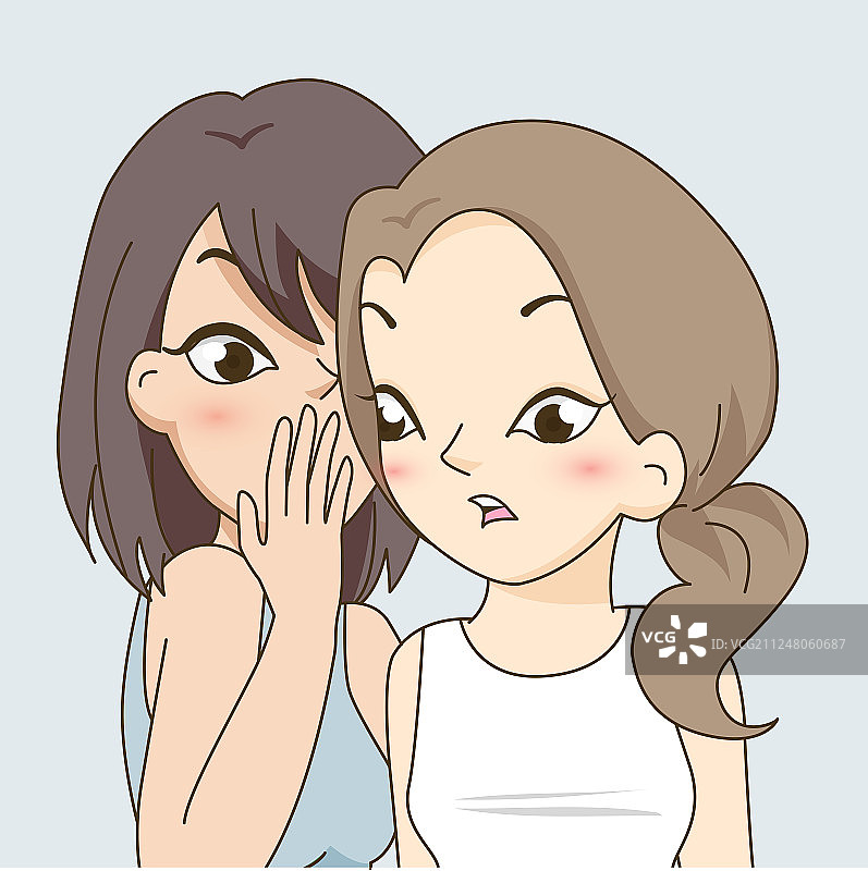 年轻女士聊天分享秘密图片素材