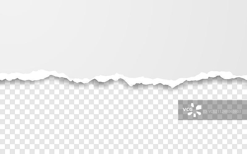 横版撕裂方形纸边图片素材