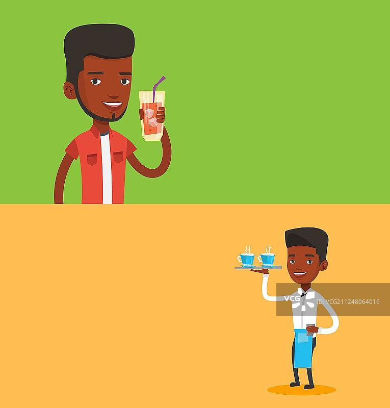 两张带有文字空间的食物和饮料banner图片素材