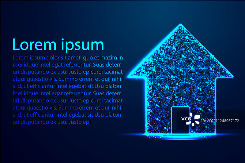 多边形线框网格家居符号图标图片素材