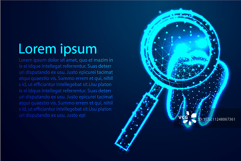 牙科诊所牙科种植体抽象低多边形图片素材