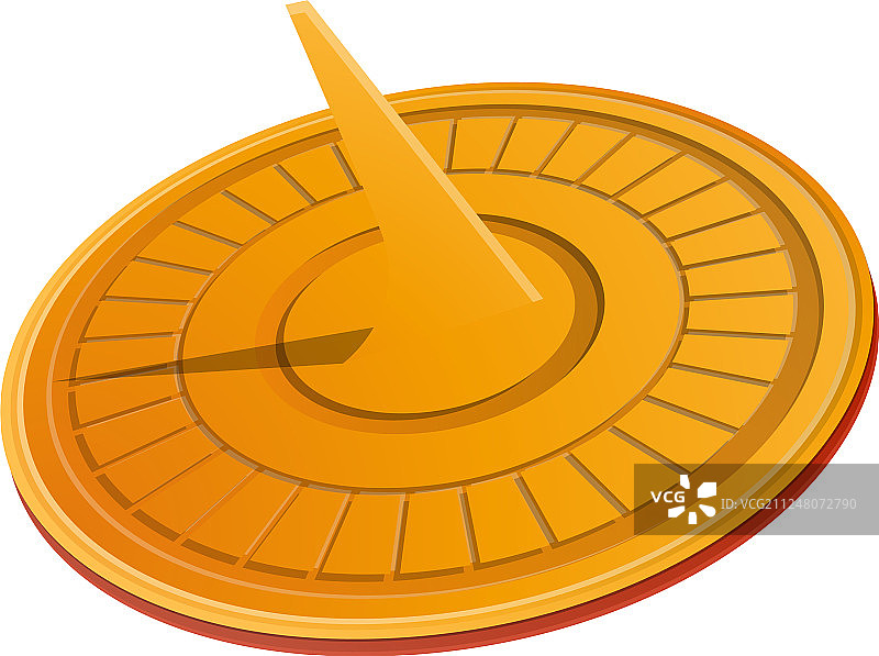 卡通风格的日晷图标图片素材