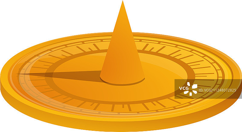 古代日晷卡通风格图标图片素材