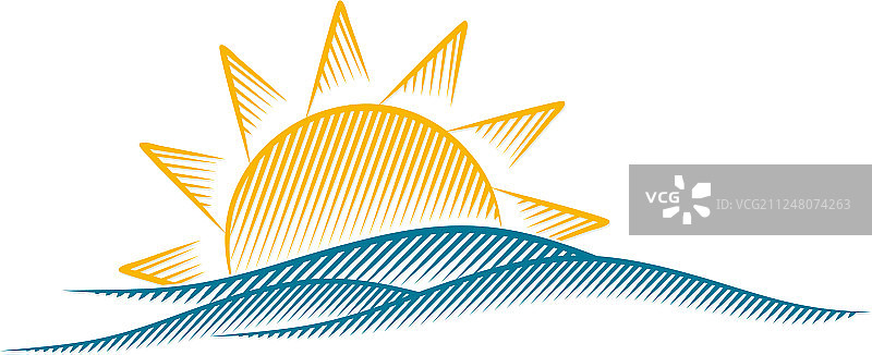 阳光和大海图片素材