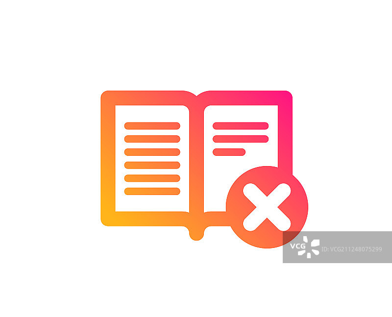 拒绝书籍图标，拒绝阅读标志图片素材
