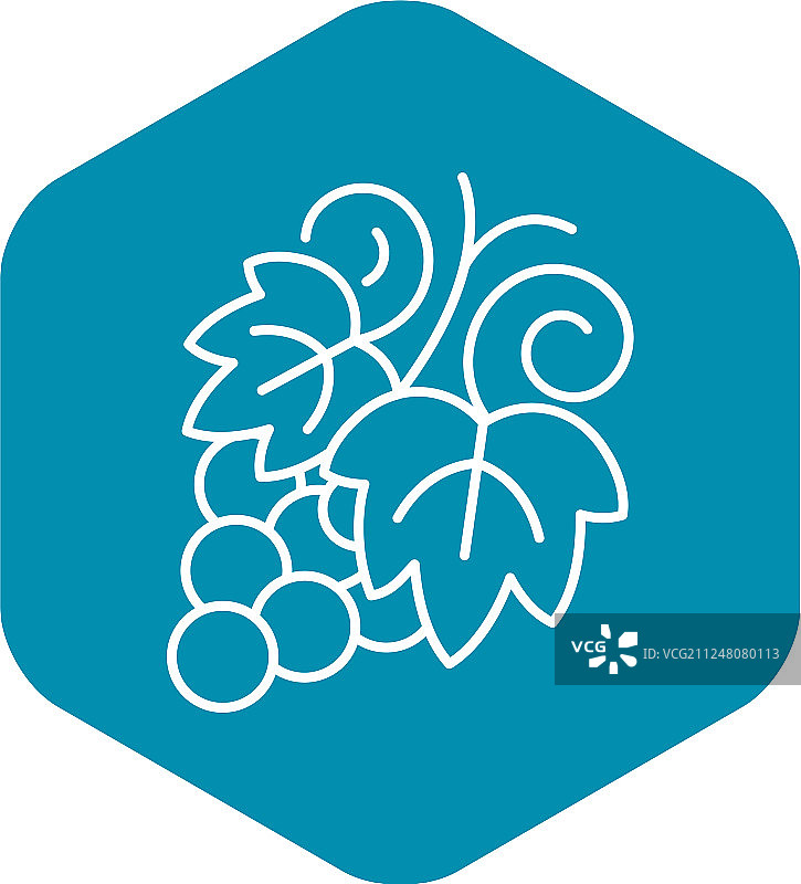 葡萄图标轮廓样式图片素材