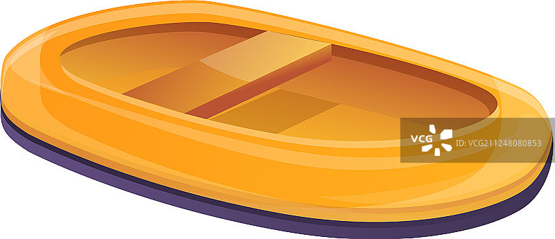 卡通风格充气船图标图片素材