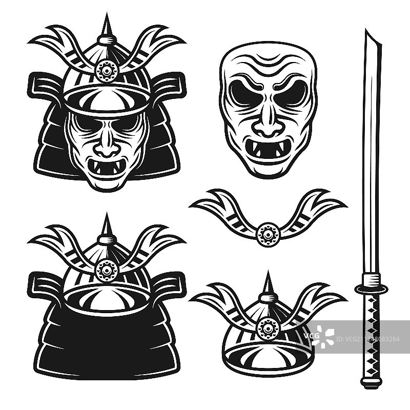 武士单色物体或元素图片素材