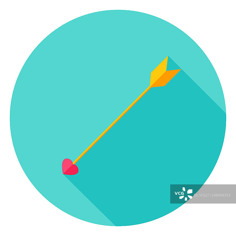 爱心箭头圆形图标图片素材