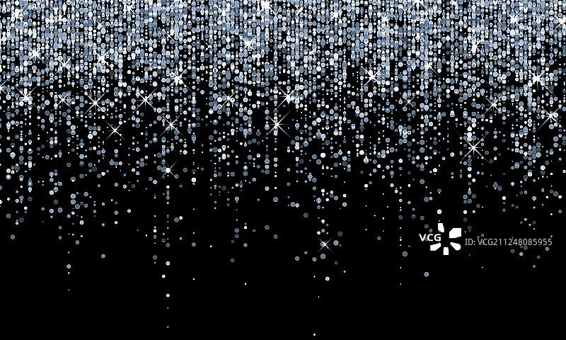 银色纸屑闪光飘落图片素材