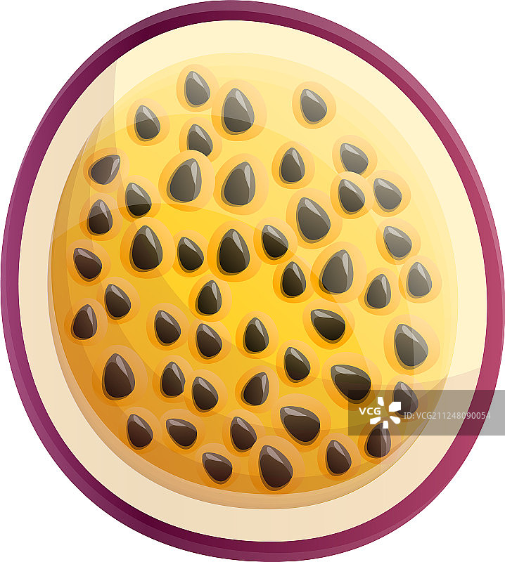 百香果图标卡通风格图片素材