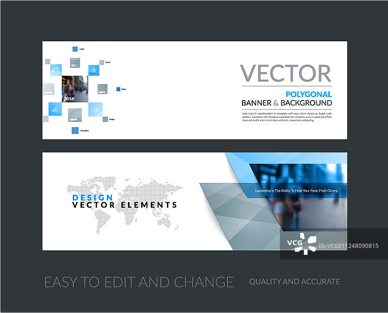 一套现代水平网站横幅图片素材