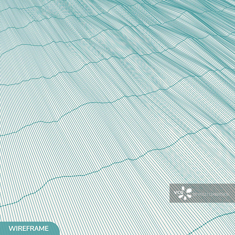 晶格结构科技3D网格图片素材