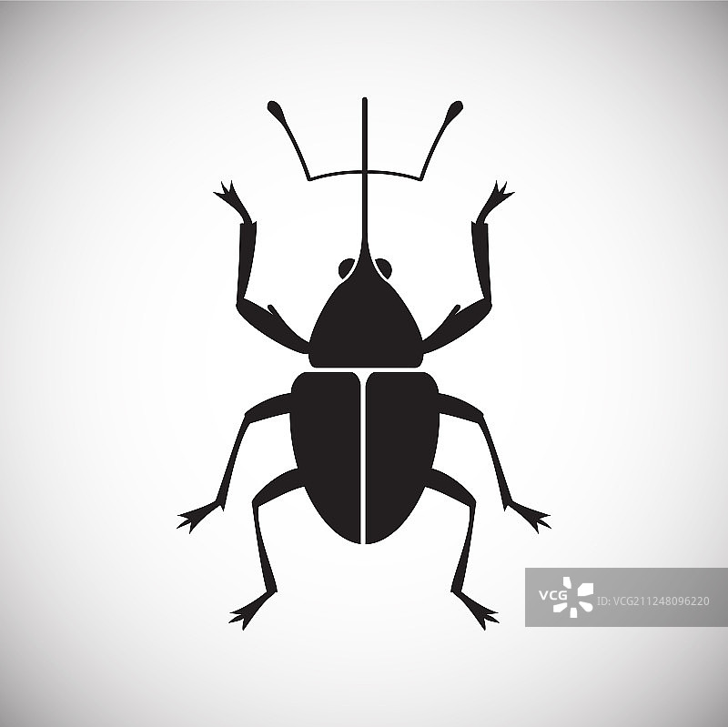 白色背景上的Bug昆虫图标图片素材
