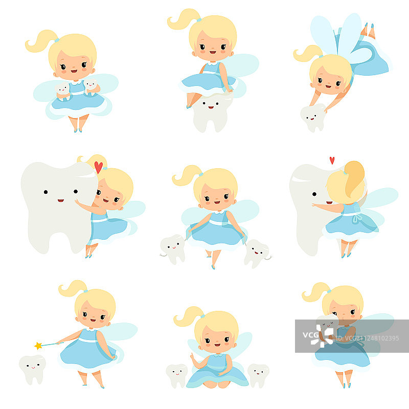 可爱的带牙齿小牙仙图片素材