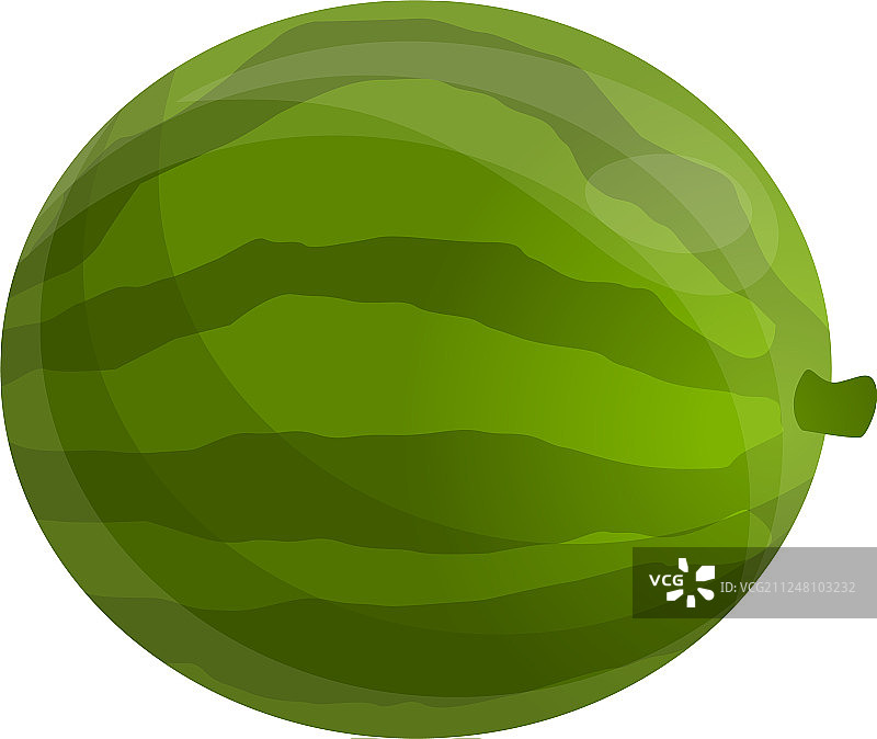 花园西瓜卡通风格图标图片素材