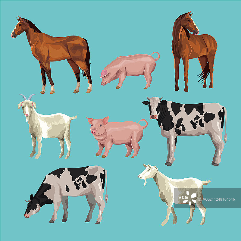 农场动物卡通图片素材