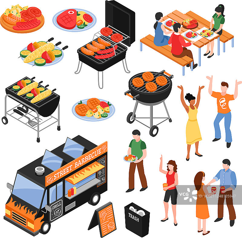 2.5D烧烤套餐图片素材