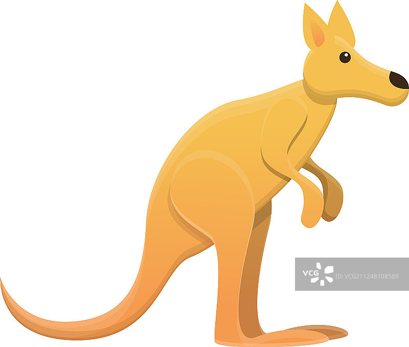 卡通风格袋鼠图标图片素材