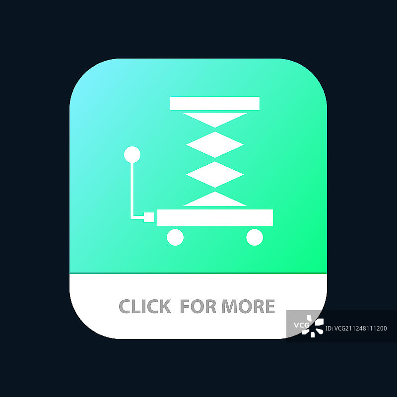 汽车施工升降剪叉式移动App按钮图片素材