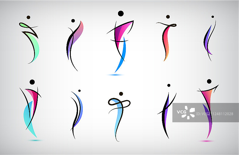 人体线性标志图片素材