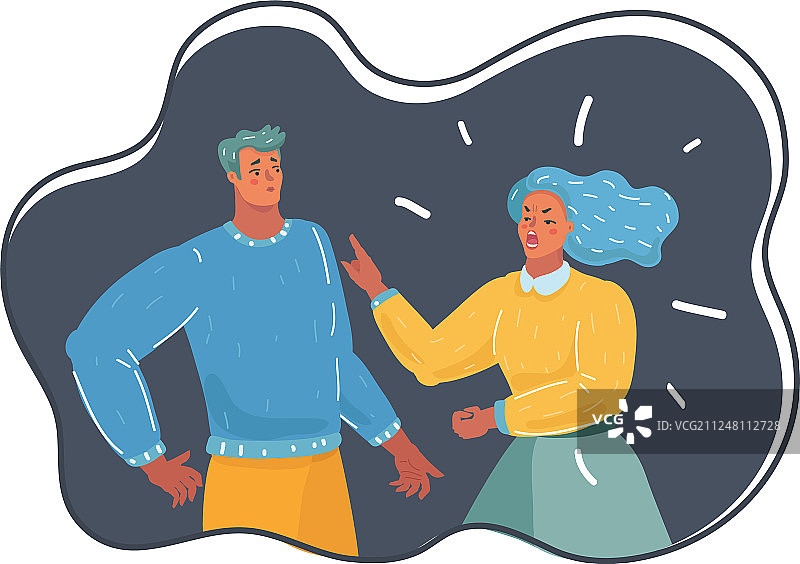 夫妻争吵图片素材