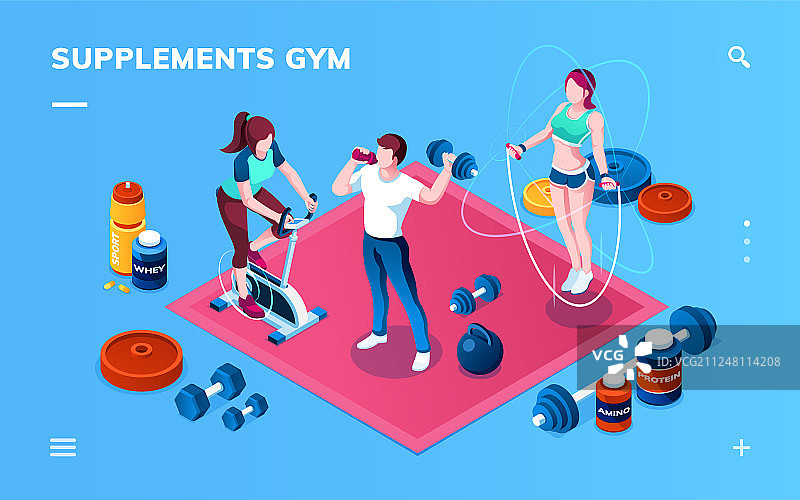 健身补剂锻炼或健身应用图片素材