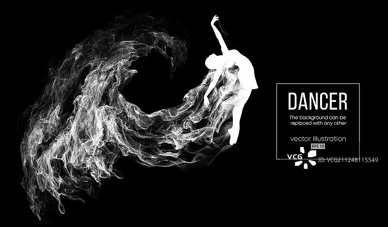 跳舞的芭蕾舞女孩轮廓图片素材