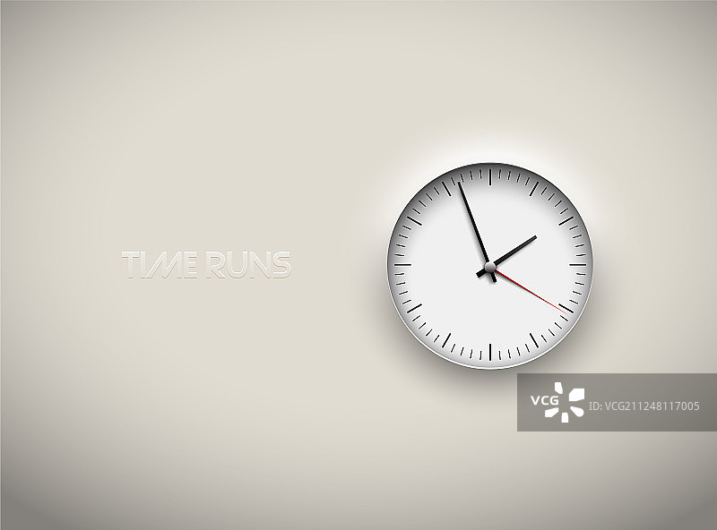 白色圆形时钟，商务时间图片素材