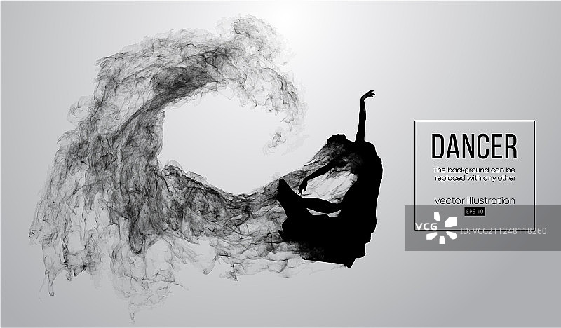 跳舞的芭蕾舞女孩轮廓图片素材