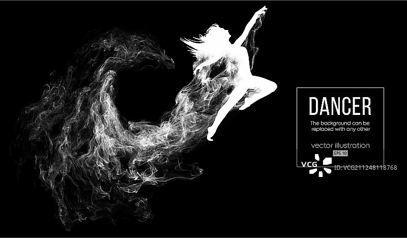 跳舞的芭蕾舞女孩轮廓图片素材