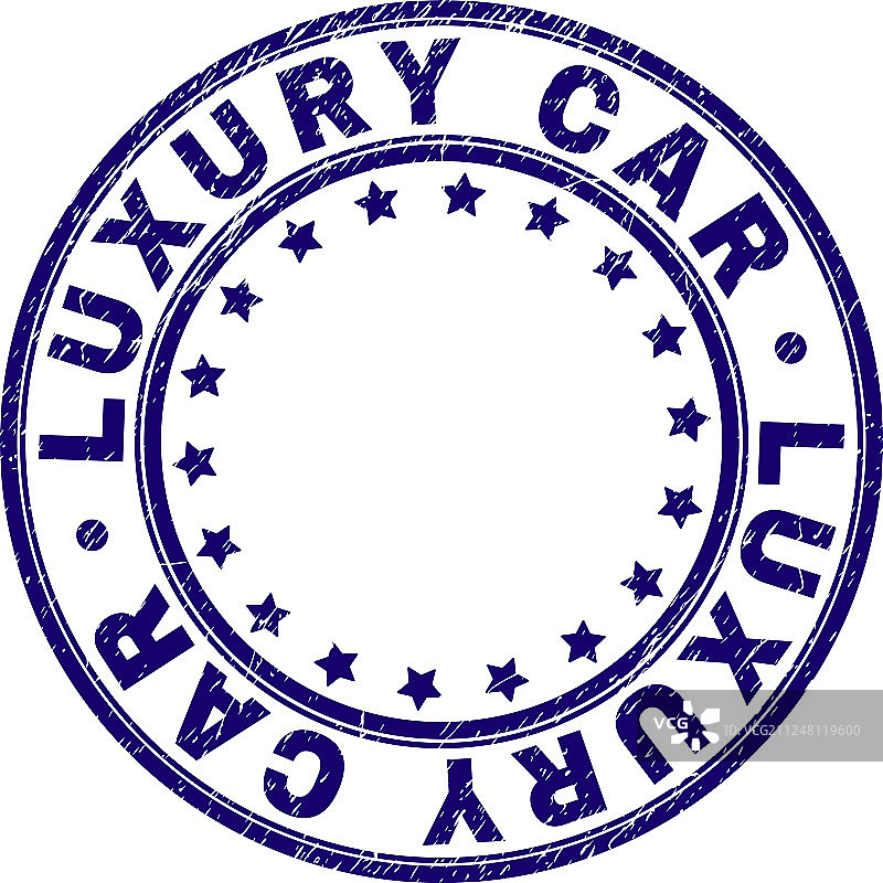 带划痕纹理的豪华汽车圆形印章图片素材