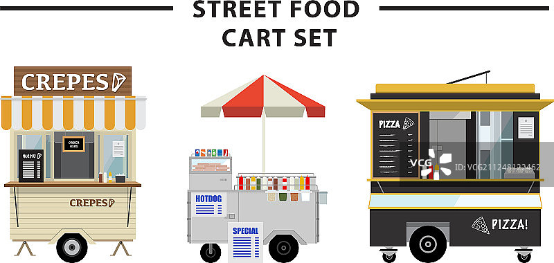 街头餐车合集图片素材
