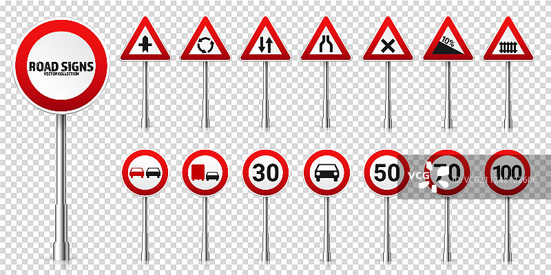 公路交通管制标志图片素材