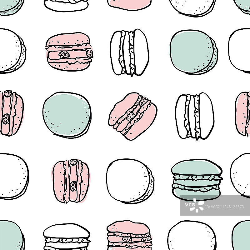 时尚的马卡龙无缝图案图片素材