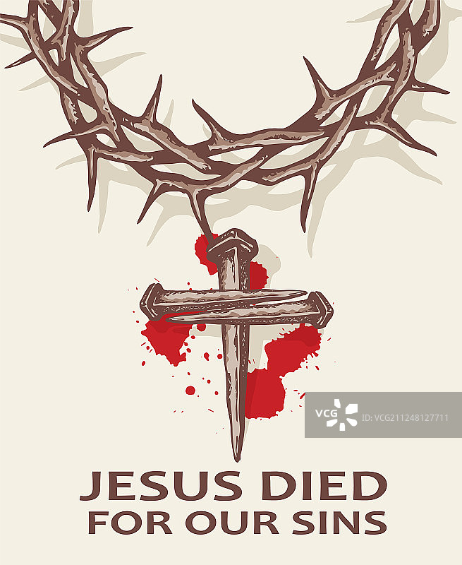 耶稣受难钉与荆棘冠图片素材