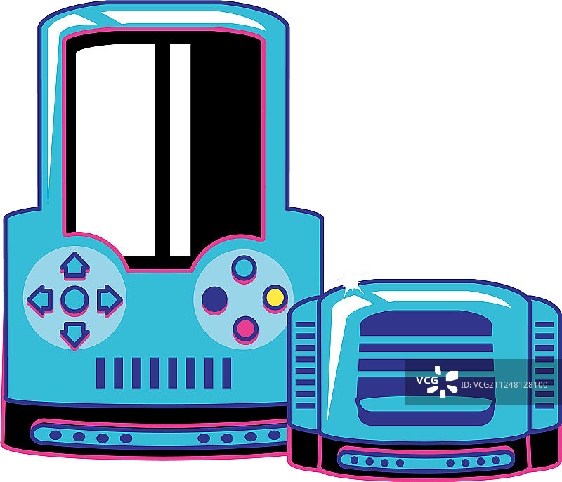 带游戏主机的游戏手柄图片素材