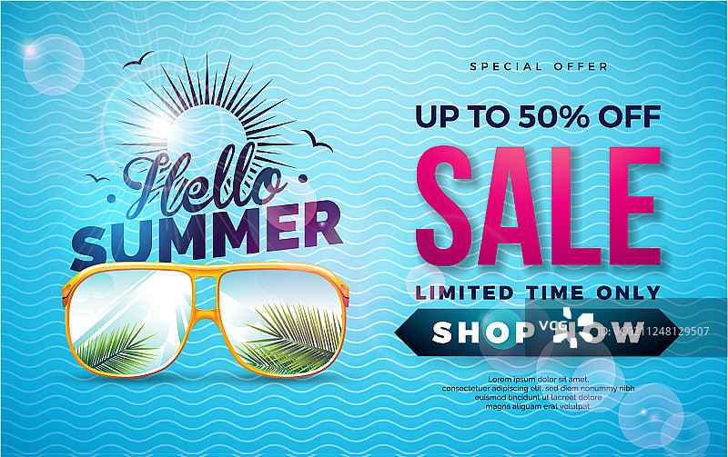 排版字母夏季促销设计图片素材