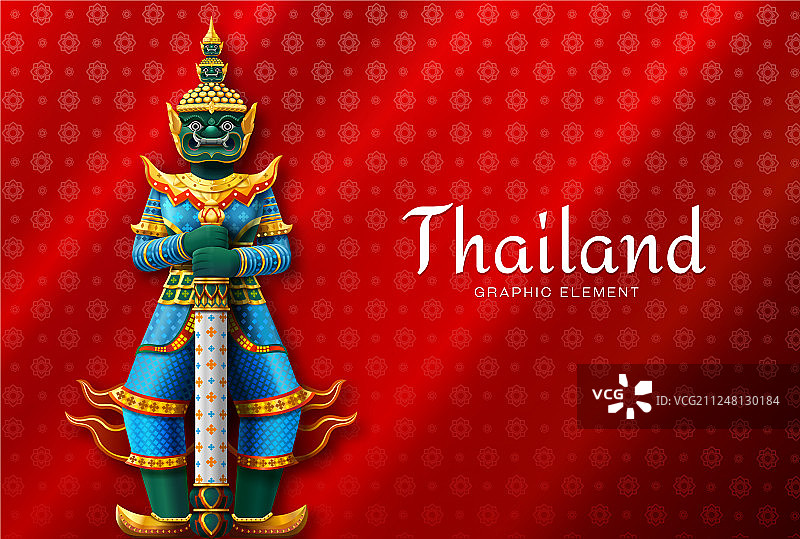 泰国艺术：泰国寺庙守护巨人图片素材