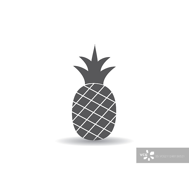 扁平风格菠萝图标图片素材