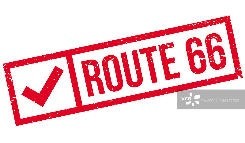 66号公路橡胶印章图片素材