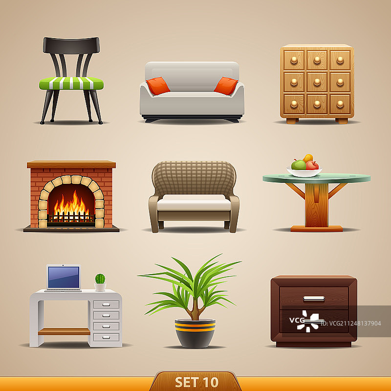 家具图标合集10图片素材