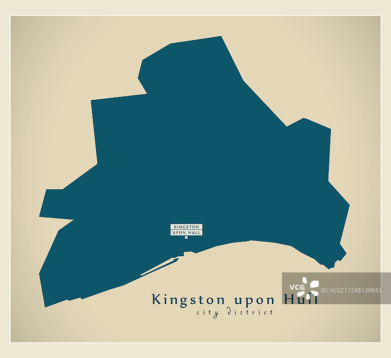 现代地图 - 赫尔河畔金斯顿单一管理区图片素材
