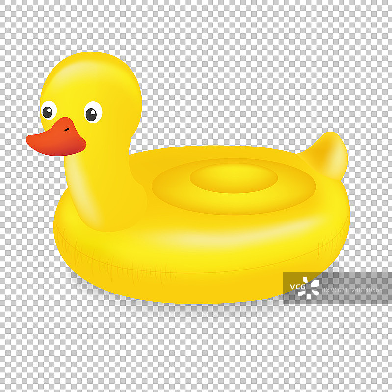 透明背景的鸭子游泳圈图片素材