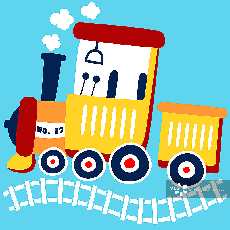 黄色卡通小火车图片素材