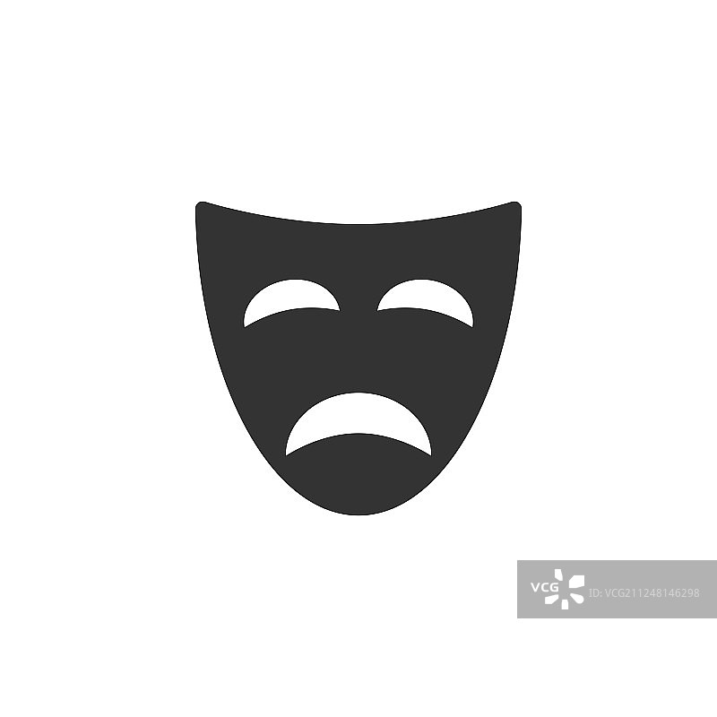 悲剧面具图标图片素材