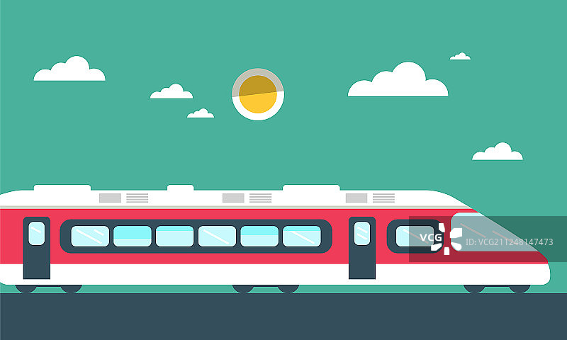扁平风格火车设计图片素材