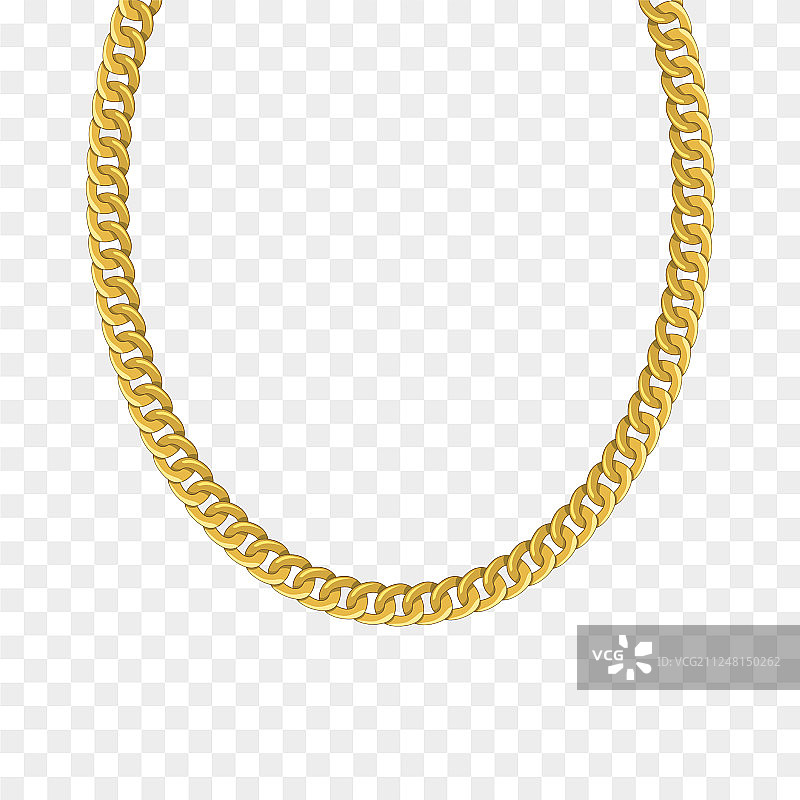 金色链条项链图片素材